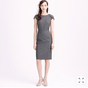 J. Crew Gray Cap Sleeve Dress